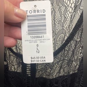 Torrid black lace tunic